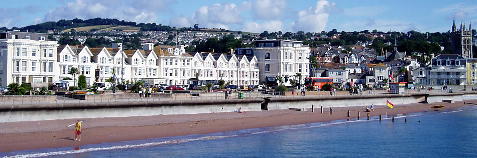 Holiday flats on the sea front at Teignmouth Devon