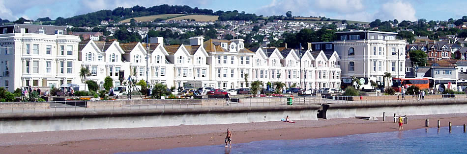 Holiday flats on the sea front at Teignmouth Devon